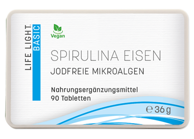 Spirulina Eisen, hefefrei (90 Tabletten)