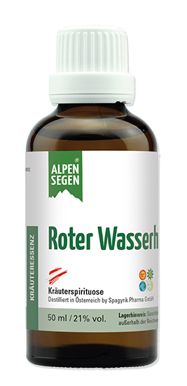 Alpensegen® Roter Wasserhanf Kräuterspirituose (50 ml)