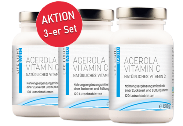 AKTION: Acerola Vitamin C (3x120 Tabletten)